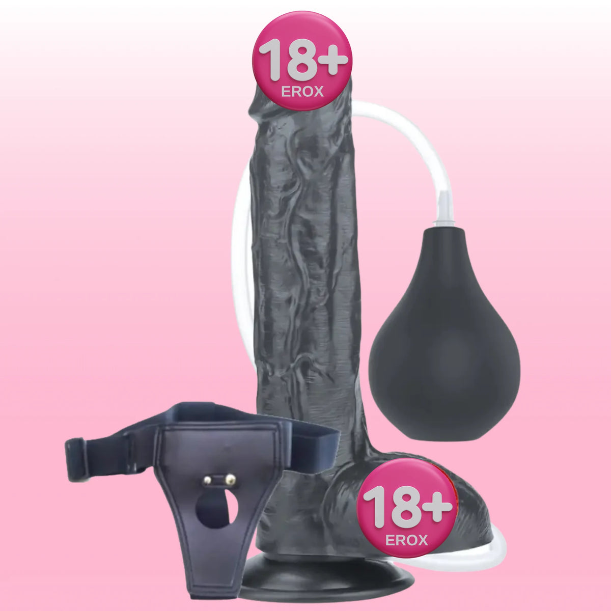 Lovetoy Squirt Extreme Dildo 28 Cm Boşalabilir Kemerli Realistik Penis LV116026
