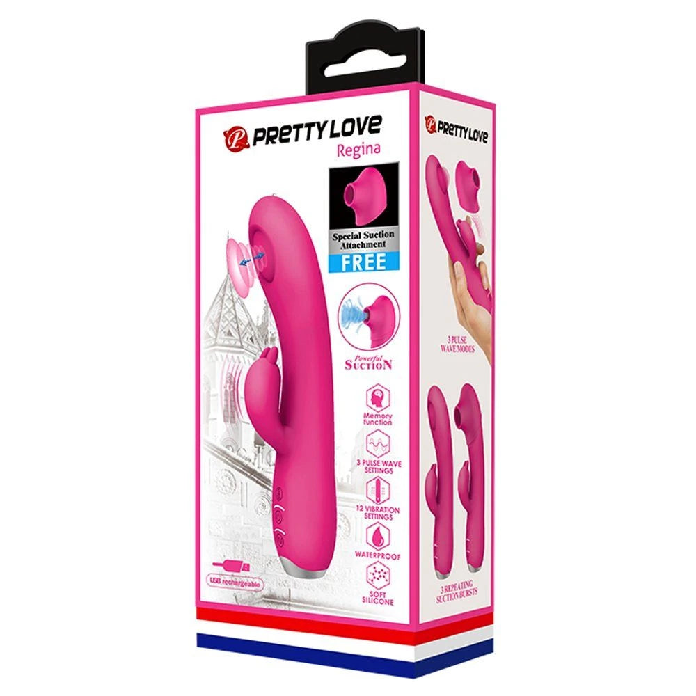 Pretty Love Regina Pink Nabız Darbeli ve İtici Güç Rabbit Vibratör