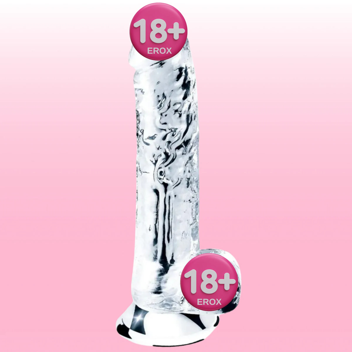 Lovetoy Flawless Clear Jelly Dildo 19 cm Realistik Penis LV310016