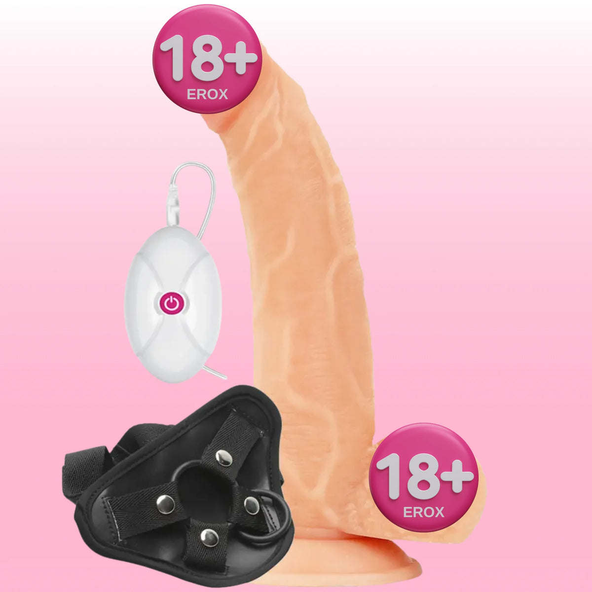 Lovetoy Vibrating Easy Strapon Set 8.5'' Belden Bağlamalı Titreşimli Penis LV715118