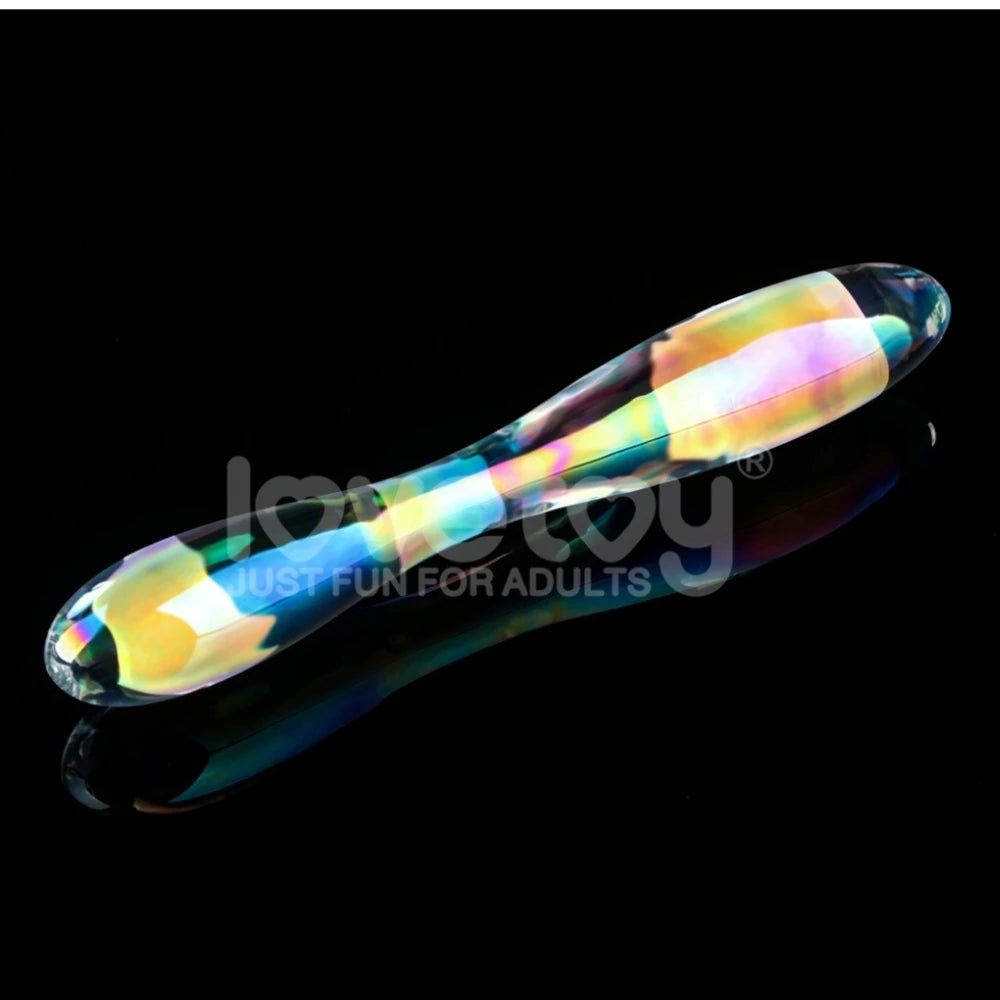 Lovetoy Twilight Gleam Glass Dildo-Double Delight Çif Taraflı Cam Dildo LV610025