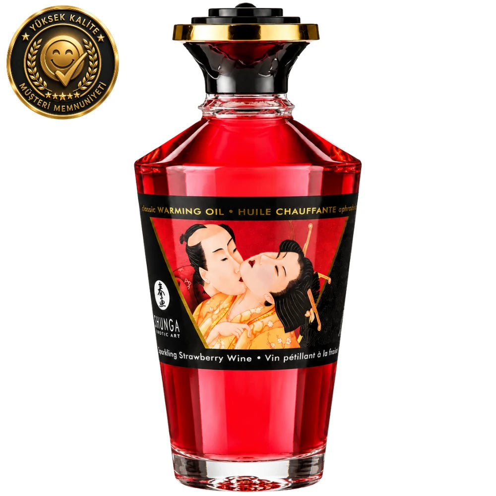 Shunga Aphrodisiac Warming Oil 100 Ml Strawberry Istımalı Masaj Yağı 100 Ml.
