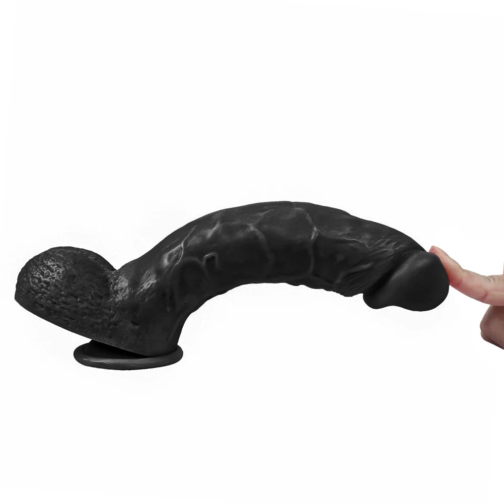 Xise Dildo Series Spartacus 24 cm Realistik Penis XS-WBC10003-Black