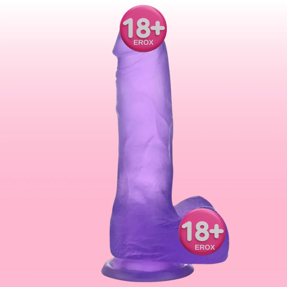 Lovetoy Jelly Studs Purple Medium 17 cm Jel Dildo LV3101