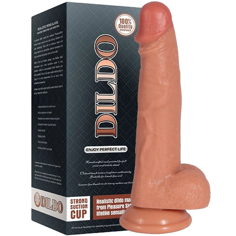 Shequ Dildo Series Archie Natural Çift Katmanlı 21 Cm Realistik Penis