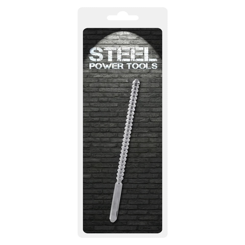 Steel Power Tools Dip Stick Ribbed 10 mm Penis Plug Stick