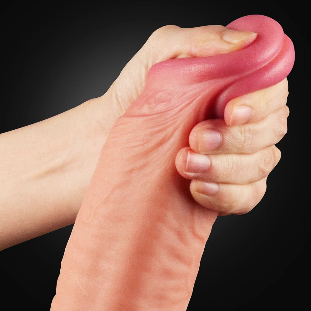 Lovetoy Dual Layered Platinum Silicone Cock 30 cm Realistik Penis LV411013