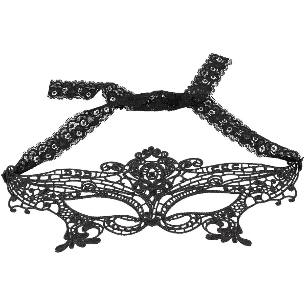 Cottelli Accessoires Adrima Nakışlı Dantel Göz Maskesi - Siyah