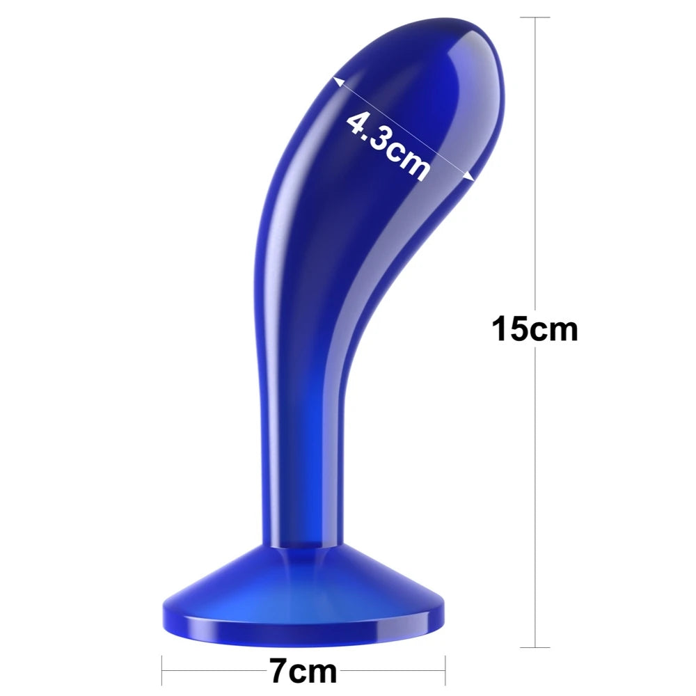 Lovetoy Flawless Clear Prostate Plug 15 Cm Blue Silikon Anal Plug LV310319