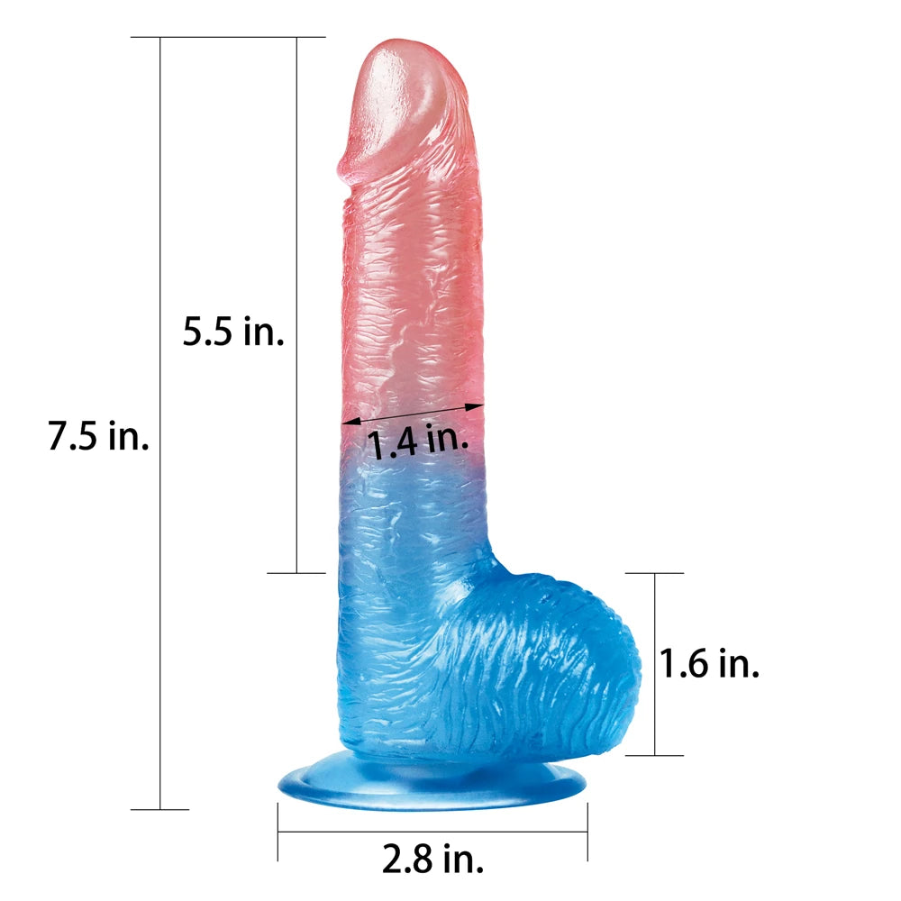 Lovetoy Dazzle Studs Jel Dildo 19 cm Realistik Penis LV318011