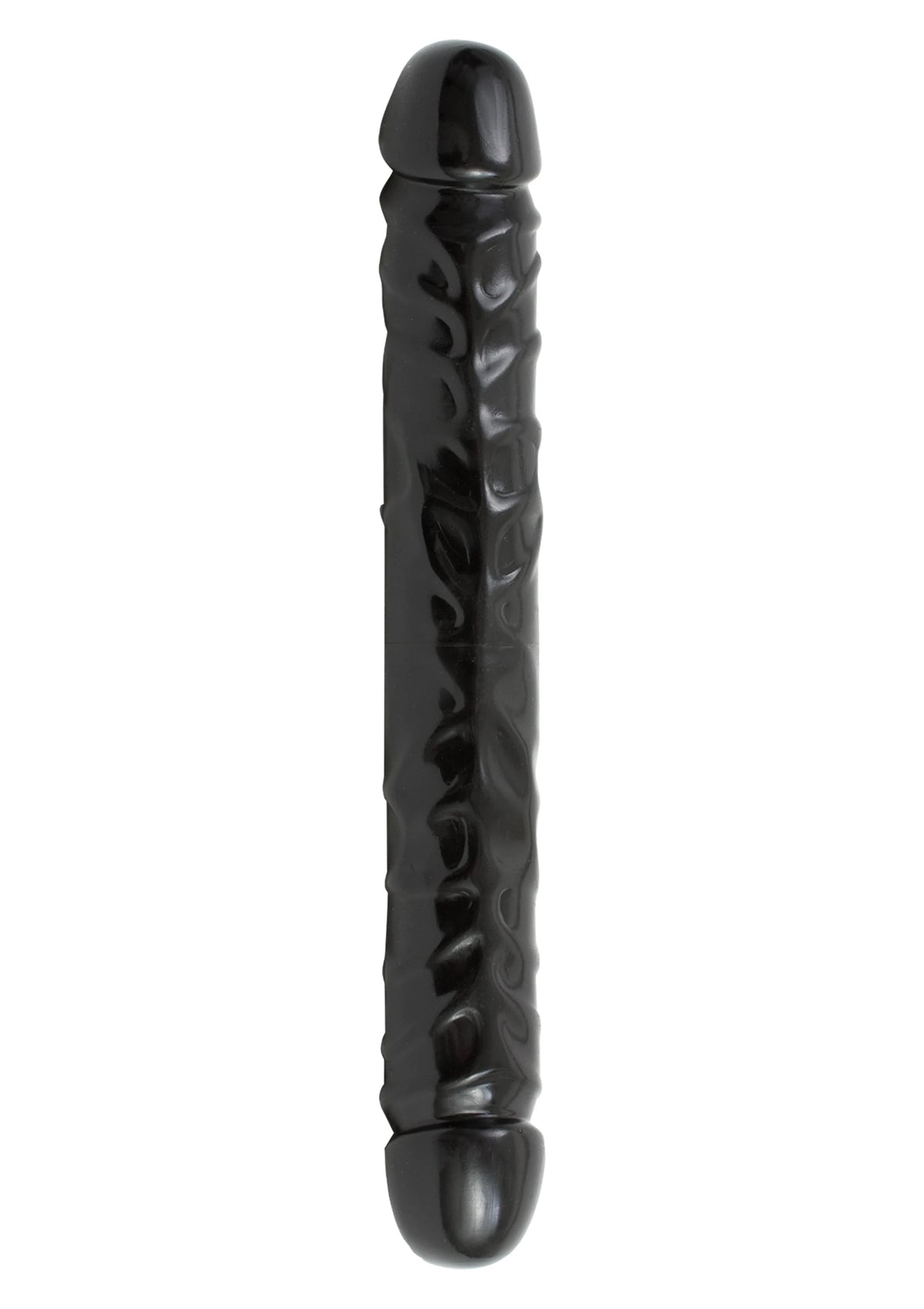Doc Johnson Jr. Veined 30 Cm Çift Taraflı Realistik Jel Penis-Siyah
