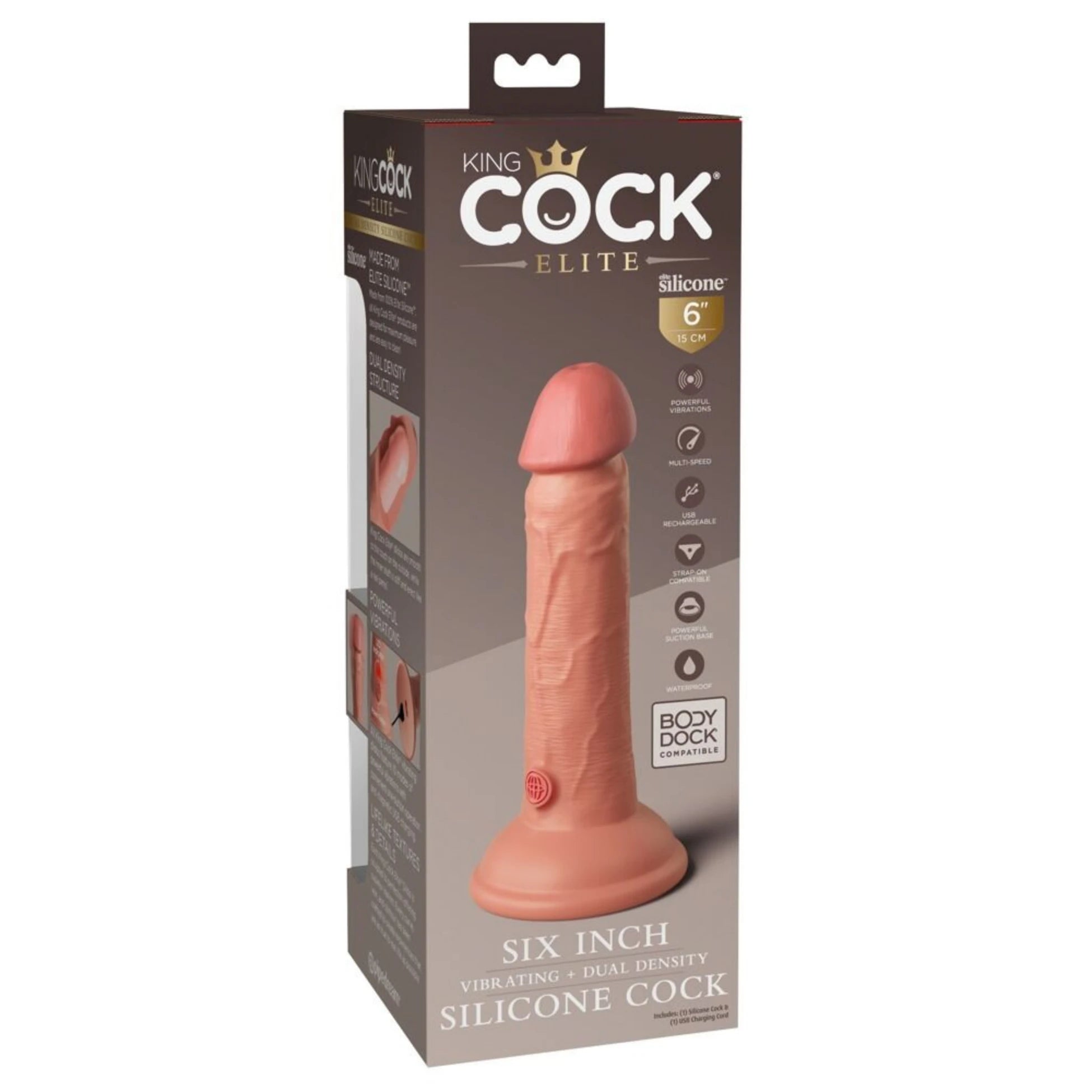 Pipedream King Cock Elite 6'' Natural Doku Realistik Vibratör