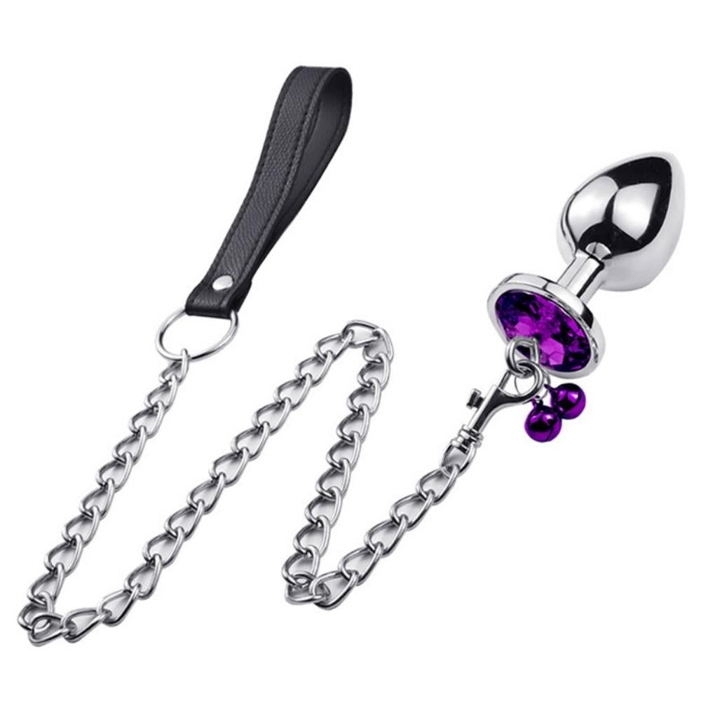 Erox Asslock Zilli ve Tasmalı Small Anal Plug