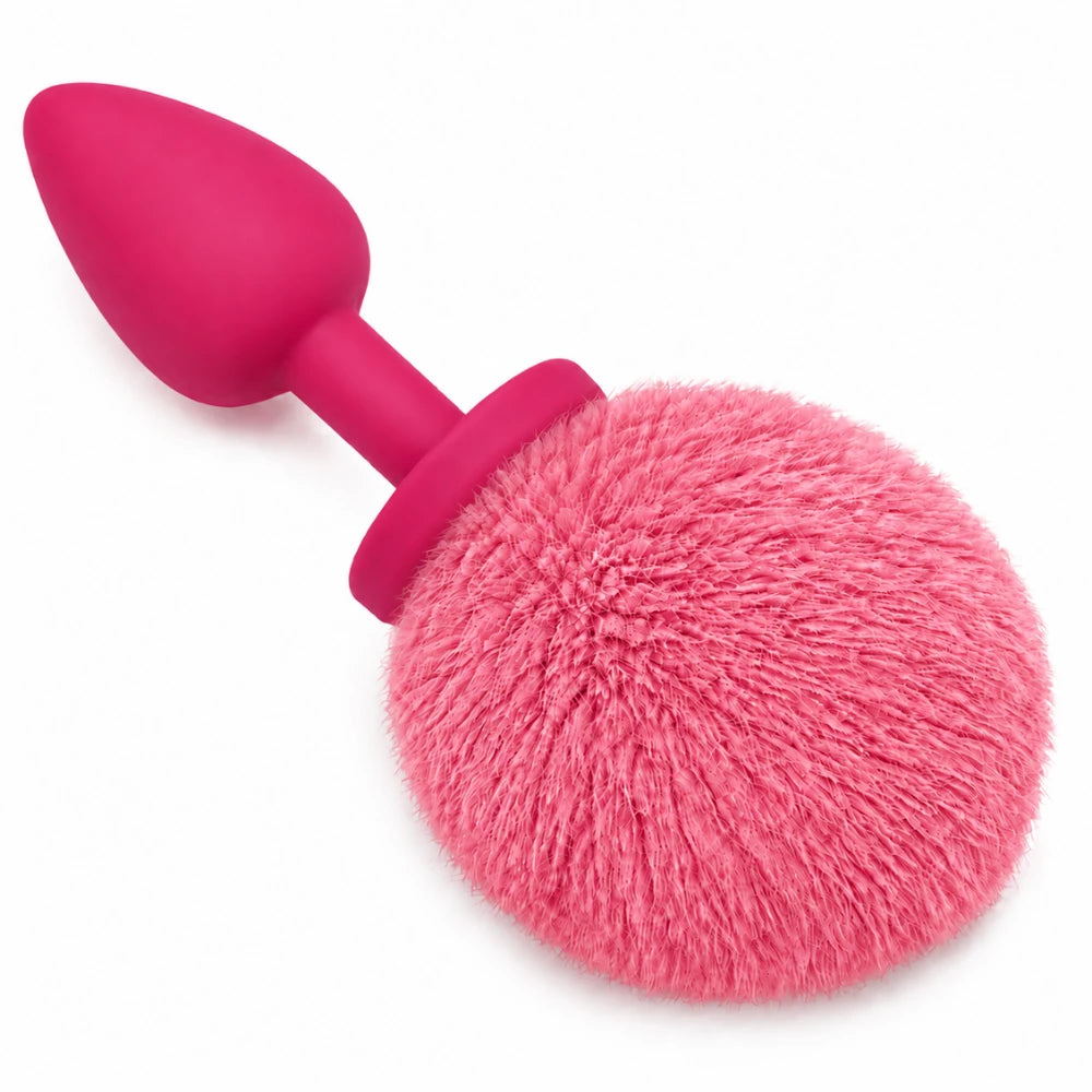 Frowzer Anal Fantasy Yumuşak Silikon Rose Ponpon Peluş Anal Plug-Pink