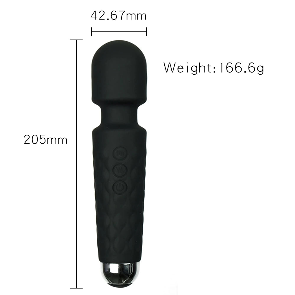 Frowzer Massage Vibes Black Ultra Güçlü 20 Mod Usb Şarjlı Masaj Vibratör