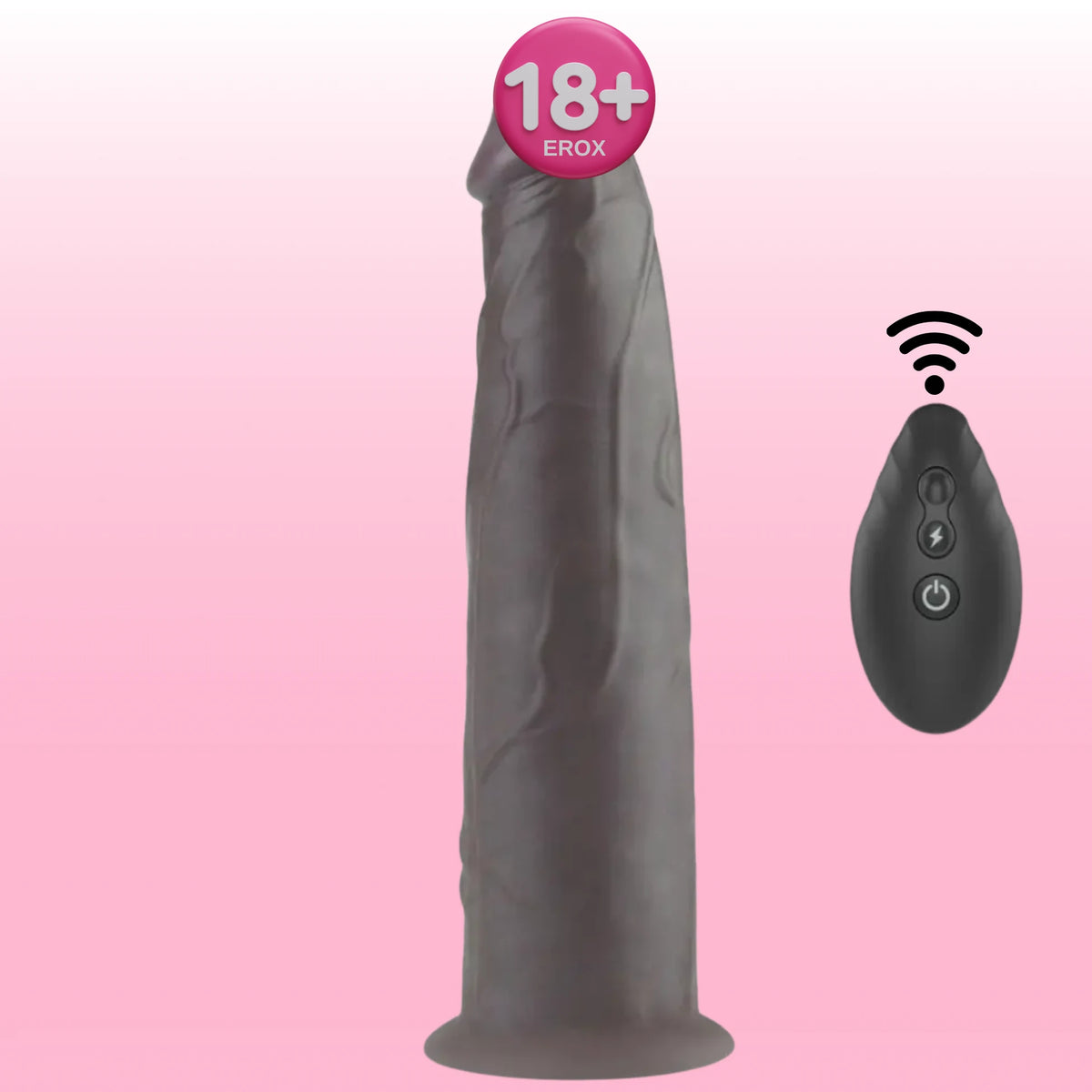 Lovetoy Dual Layered Silicone Rotator Black 23 Cm Hareketli Realistik Penis LV410221
