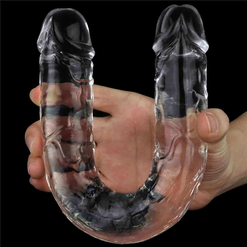 Lovetoy Flawless Clear 30 cm Double Dildo Çift Taraflı Penis LV310018