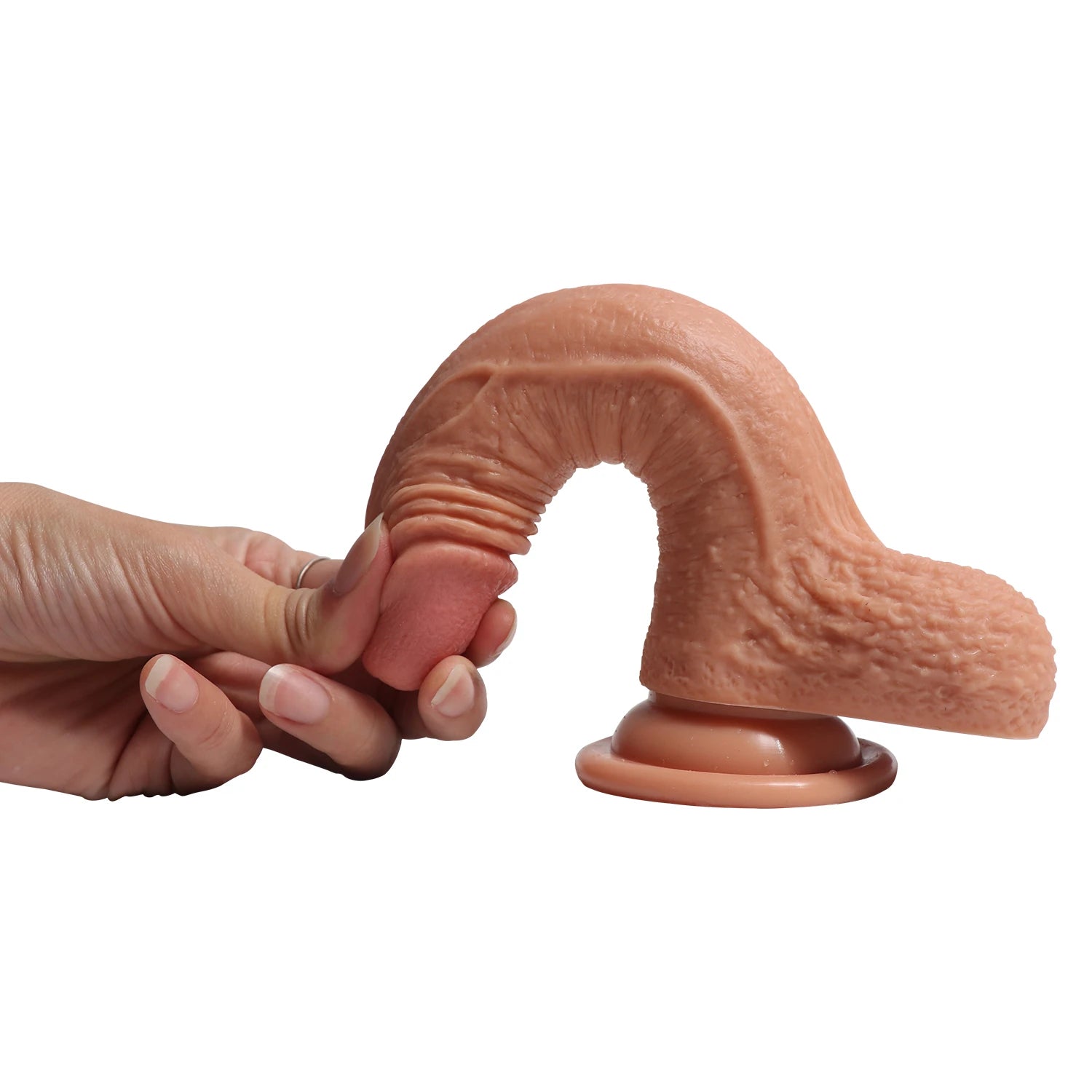Shequ Dildo Series Crowley's Natural Doku 18 cm Titreşimli Realistik Penis