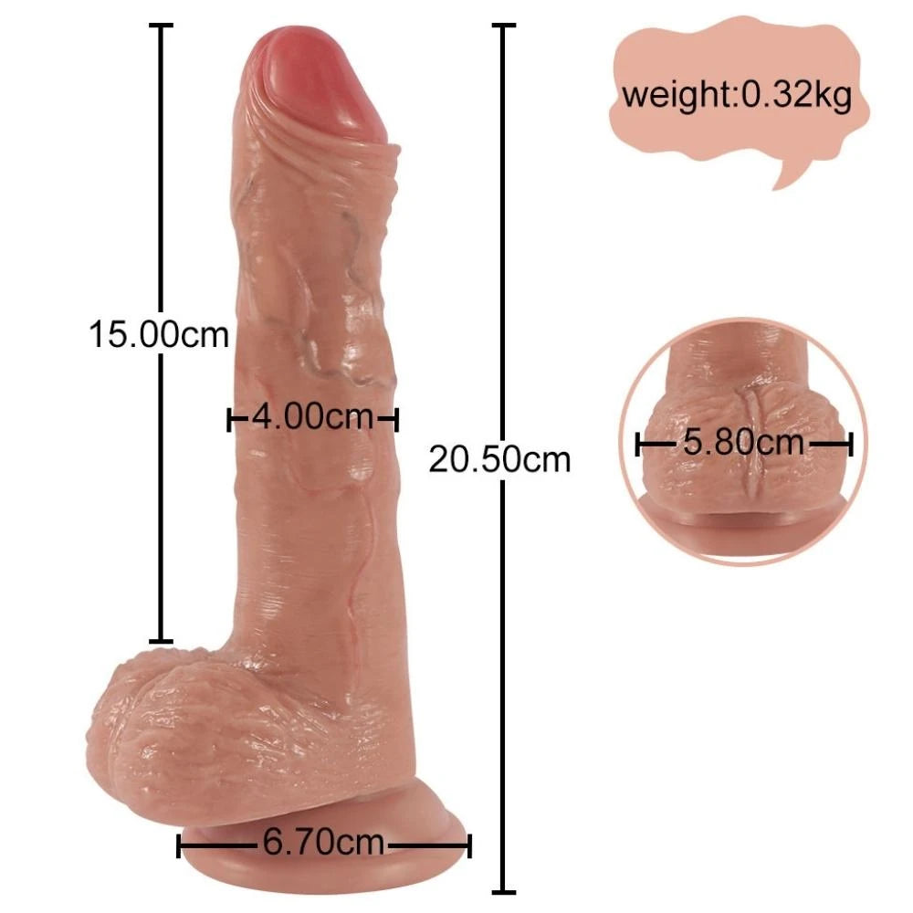 Shequ Marshall 20.5 Cm İleri Geri Hareketli Kemerli Realistik Penis