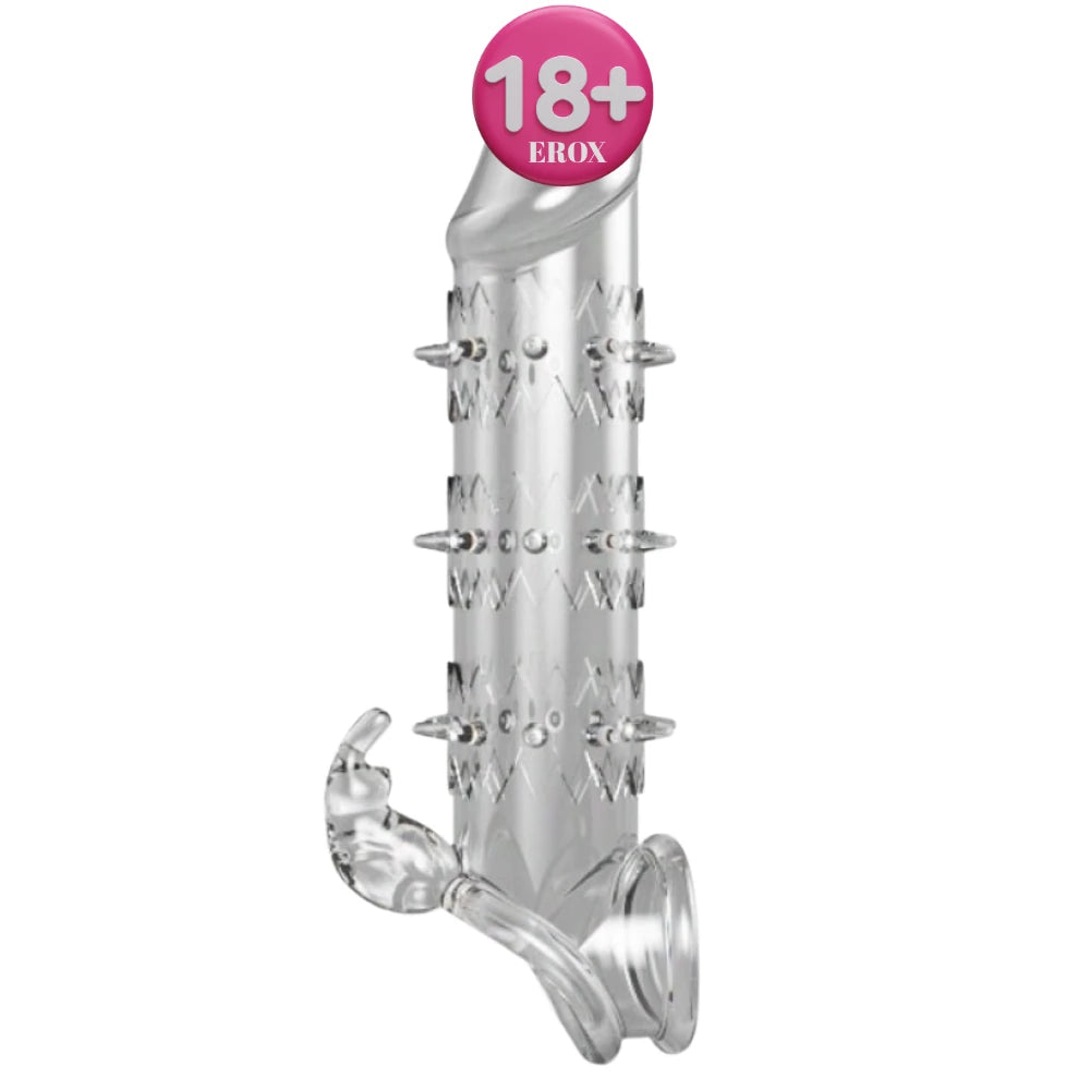 Frowzer Silicone Sleeve Tırtıklı Klitoral Uyarıcılı Penis Kılıfı