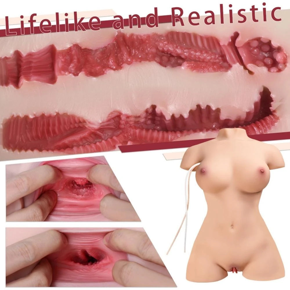 Shequ April Emiş Güçlü ve Titreşimli Realistik Vücut Masturbator SQ-MAS20027