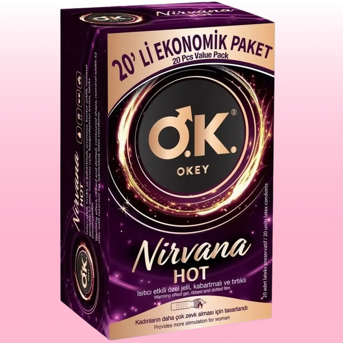 Okey Nirvana Hot Eko Paket 20'li Kondom Prezervatif