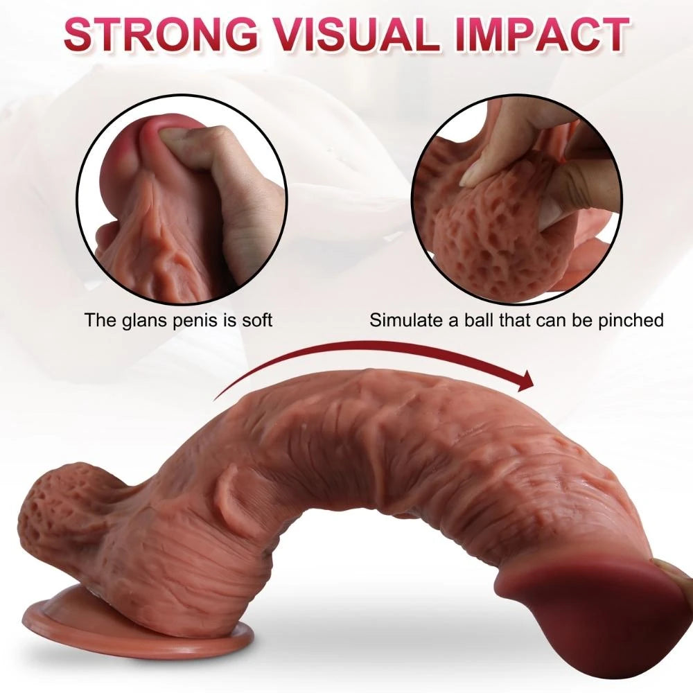 Xise Leilong Dual Layered 32.5 cm Büyük Realistik Penis XS-WBD10074-L