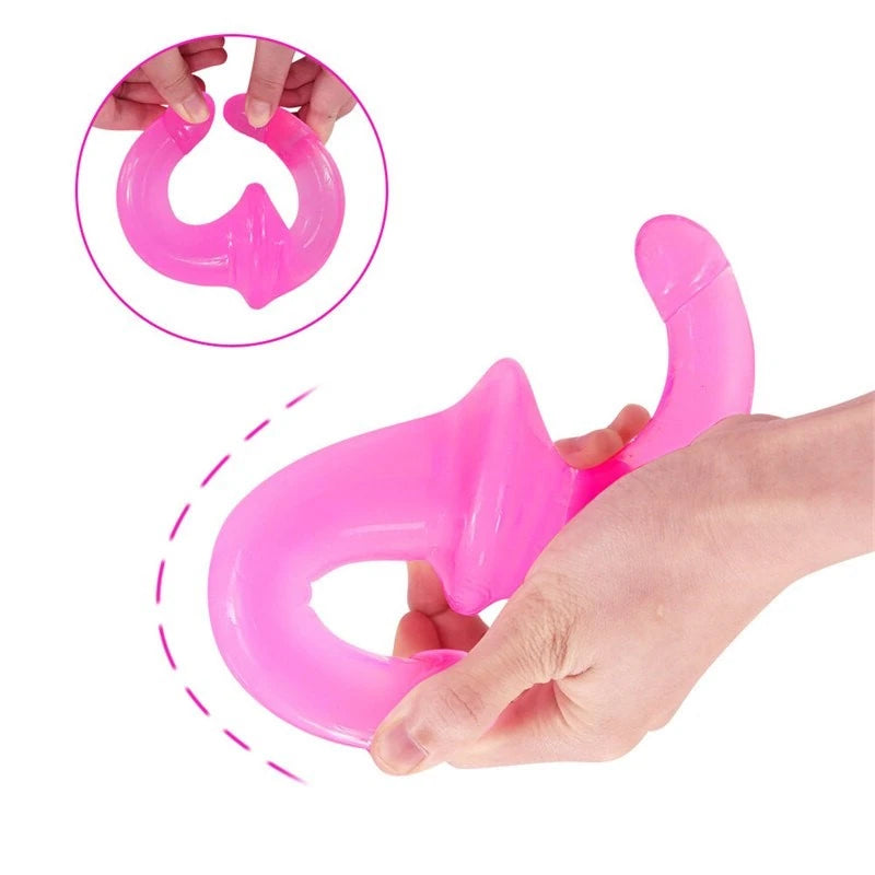 Frowzer Jelly Silicone Flexible Strapless Strap-On Pink
