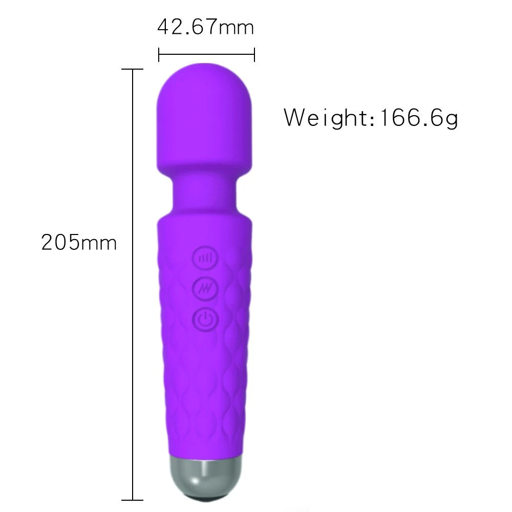 Frowzer Massage Vibes Purple Ultra Güçlü 20 Mod Usb Şarjlı Masaj Vibratör