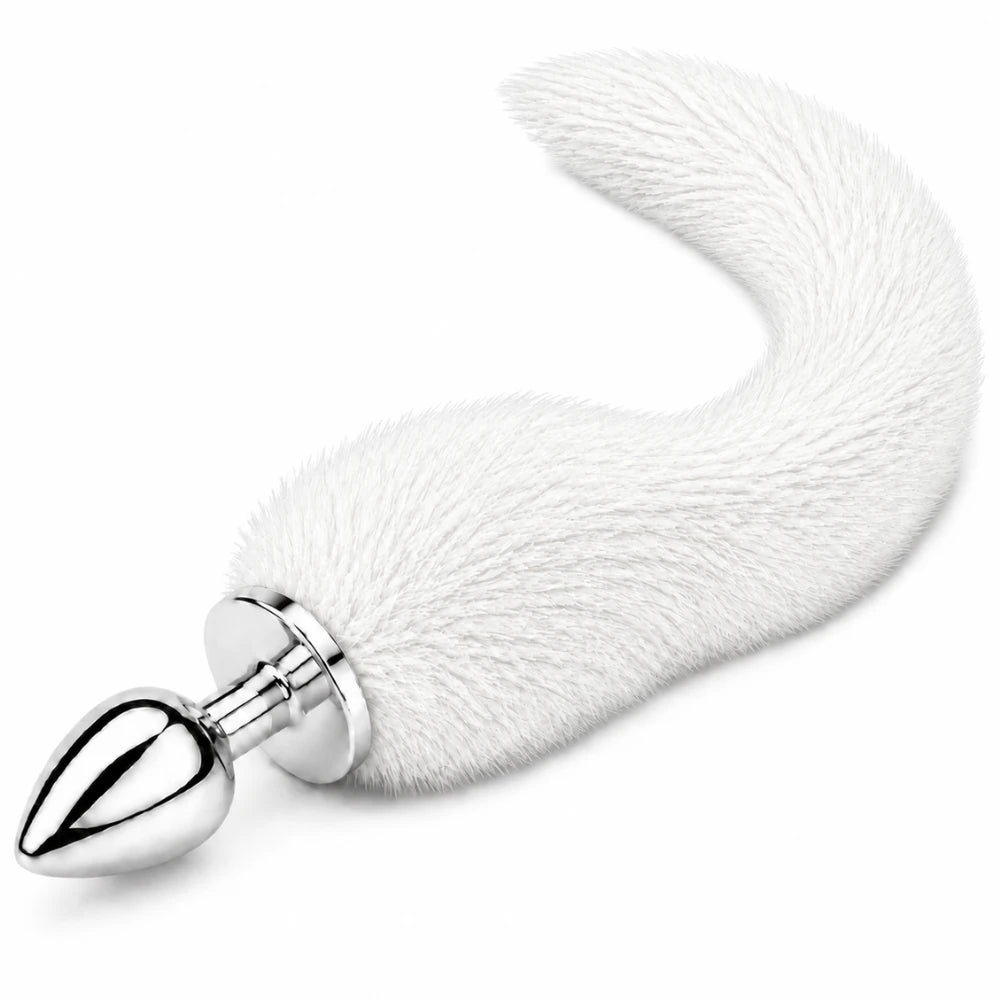 Frowzer Anal Fantasy Tail Beyaz Tilki Kuyruklu Metal Anal Plug