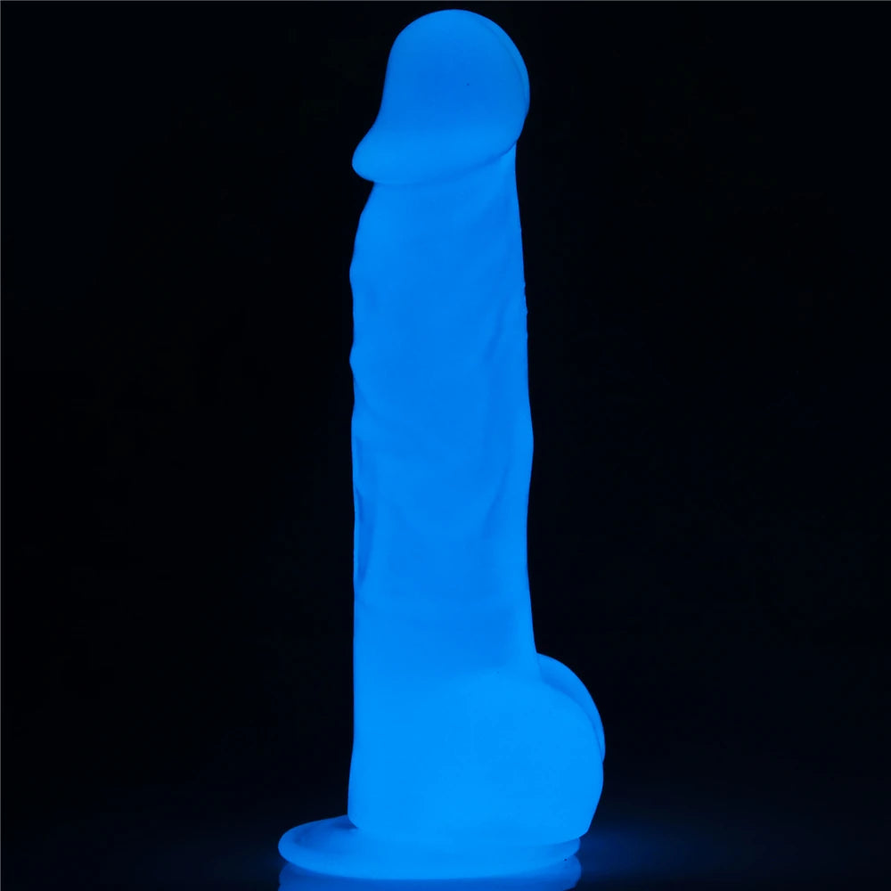 Lovetoy Lumino Play 21.5 Fosforlu Realistik Jel Penis