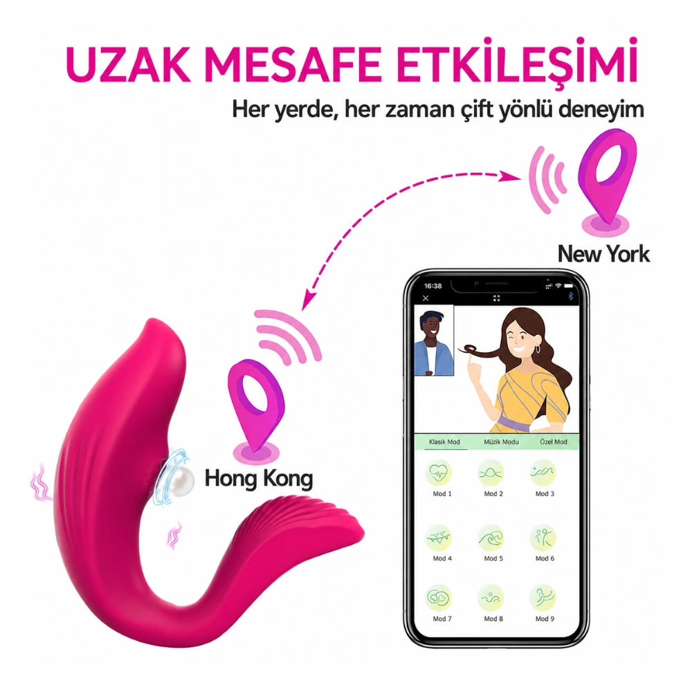 Frowzer The Vibe Nata Telefon Kontrollü Emişli Partner Vibratör