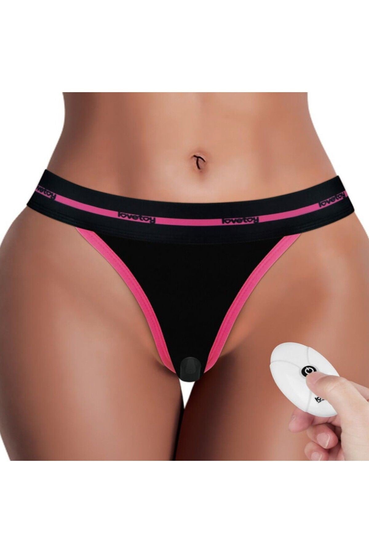 XS/S Printed Vibrating Panties Uzaktan Kumandalı Giyilebilir Vibratör-Black
