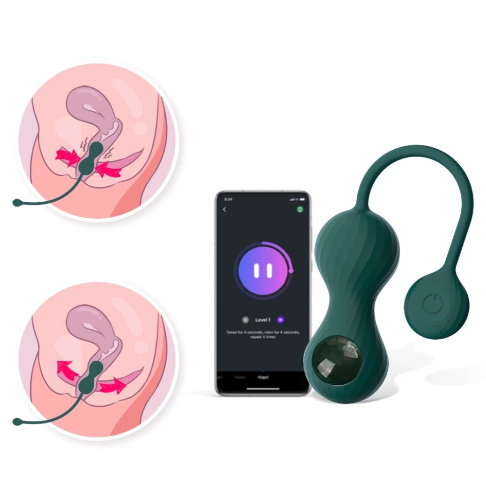 Magic Motion Crystal Duo Telefon Kontrollü Kegel Vibratör Seti