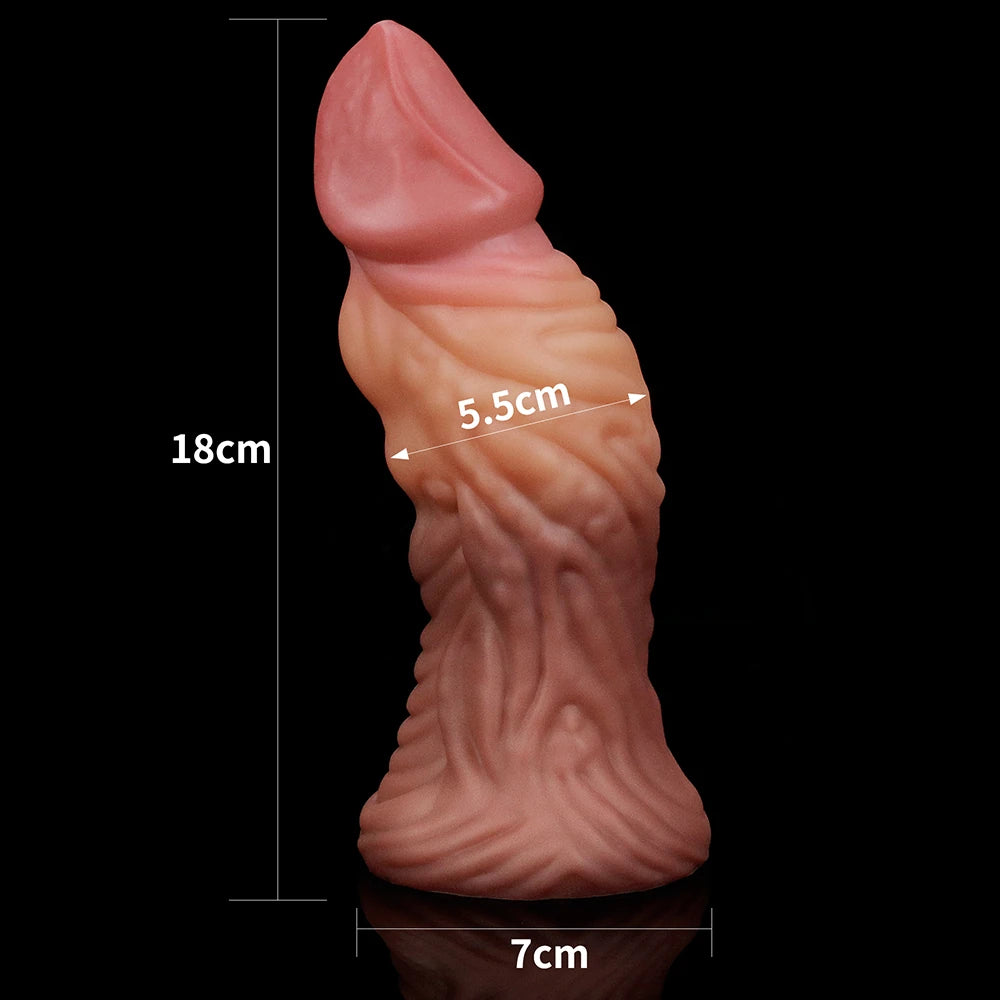 Lovetoy Dual Layered Platinum Silicone 18 Cm Monster Realistik Dildo