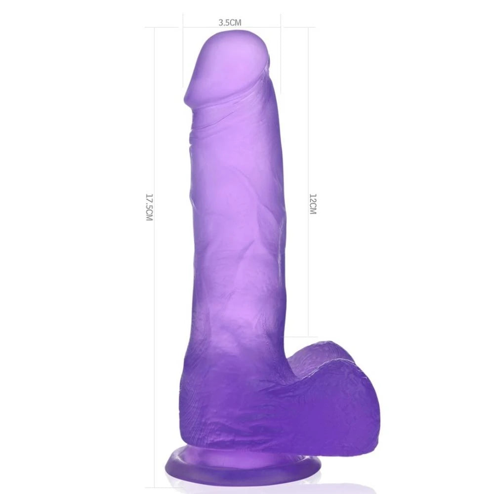 Lovetoy Jelly Studs Purple Medium 17 cm Jel Dildo LV3101