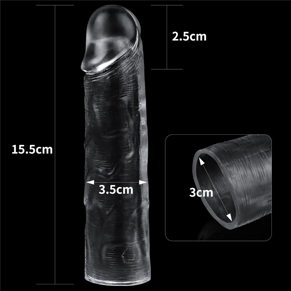Lovetoy Flawless Clear 2.5 cm Dolgulu Şeffaf Penis Kılıfı