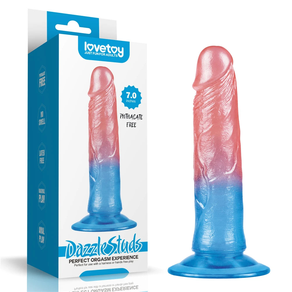 Lovetoy Dazzle Studs Dildo 17.5 cm Realistik Penis LV318010