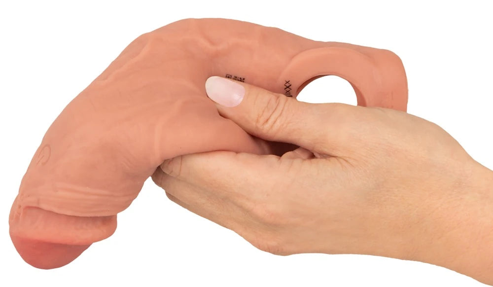Frowzer Realistixxx Uzaktan Kumandalı Titreşimli ve Testis Halkalı Penis Kılıfı