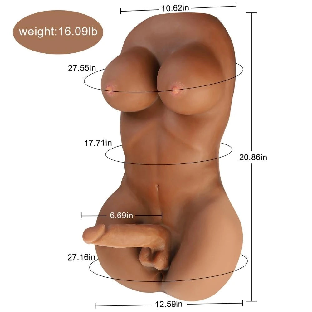 Xise Nalada Penisli ve Göğüslü Transeksüel Masturbator Melez XS-MA30010