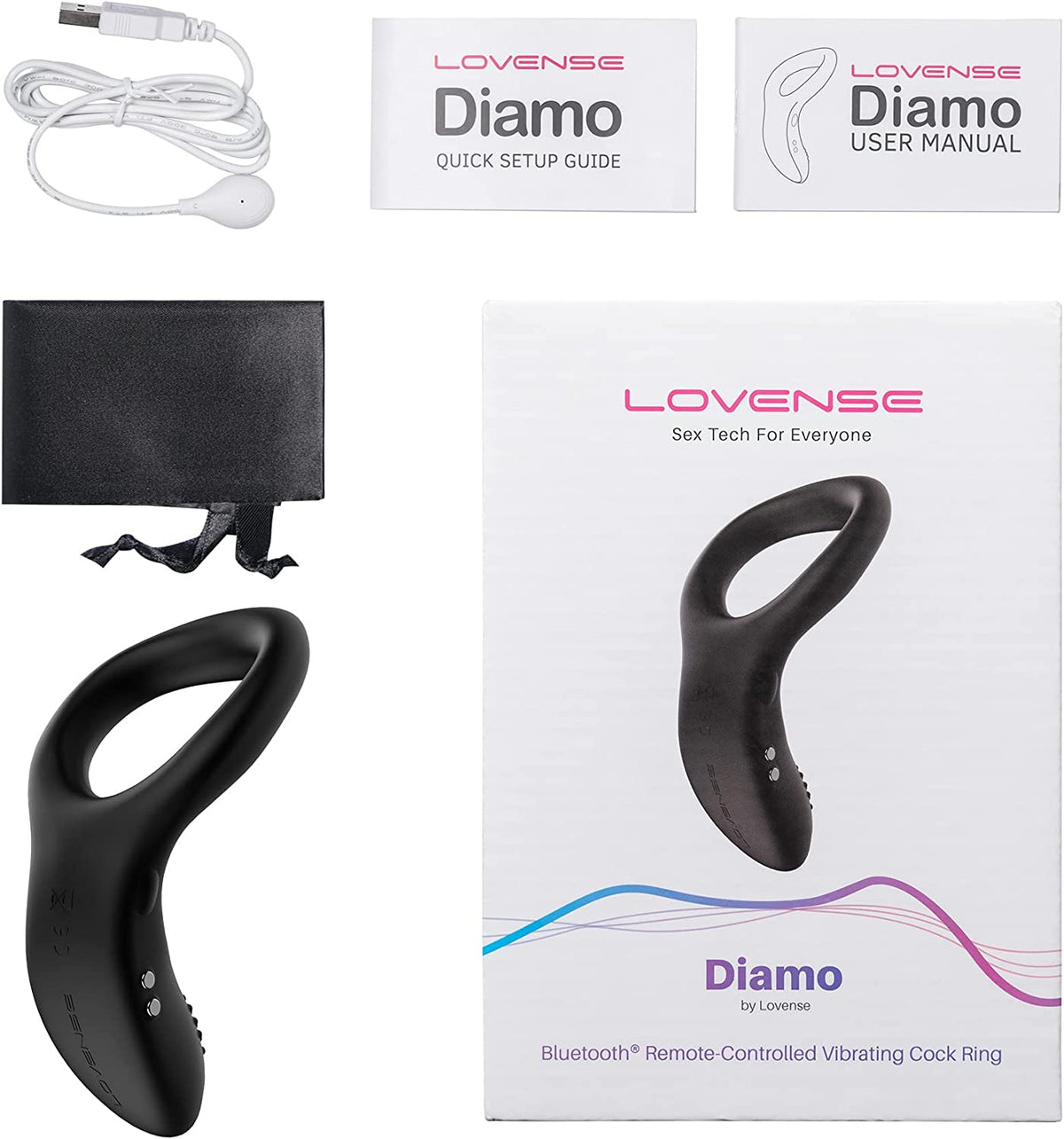 Lovense Diamo Telefon Kontrollü Titreşimli Penis Halkası