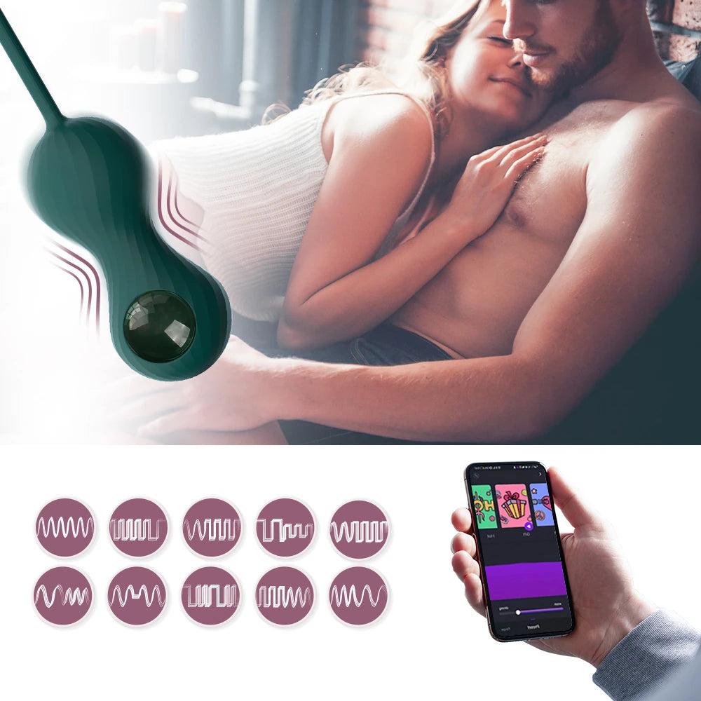 Magic Motion Crystal Duo Telefon Kontrollü Kegel Vibratör Seti