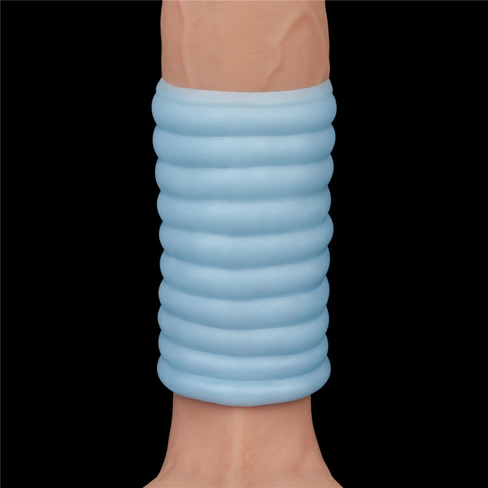 Lovetoy Wave Knights Ring Blue Titreşimli Yarım Penis Kılıfı