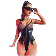 The She Fantasy Wear Deri Püskül Detaylı Babydoll Seksi Gecelik