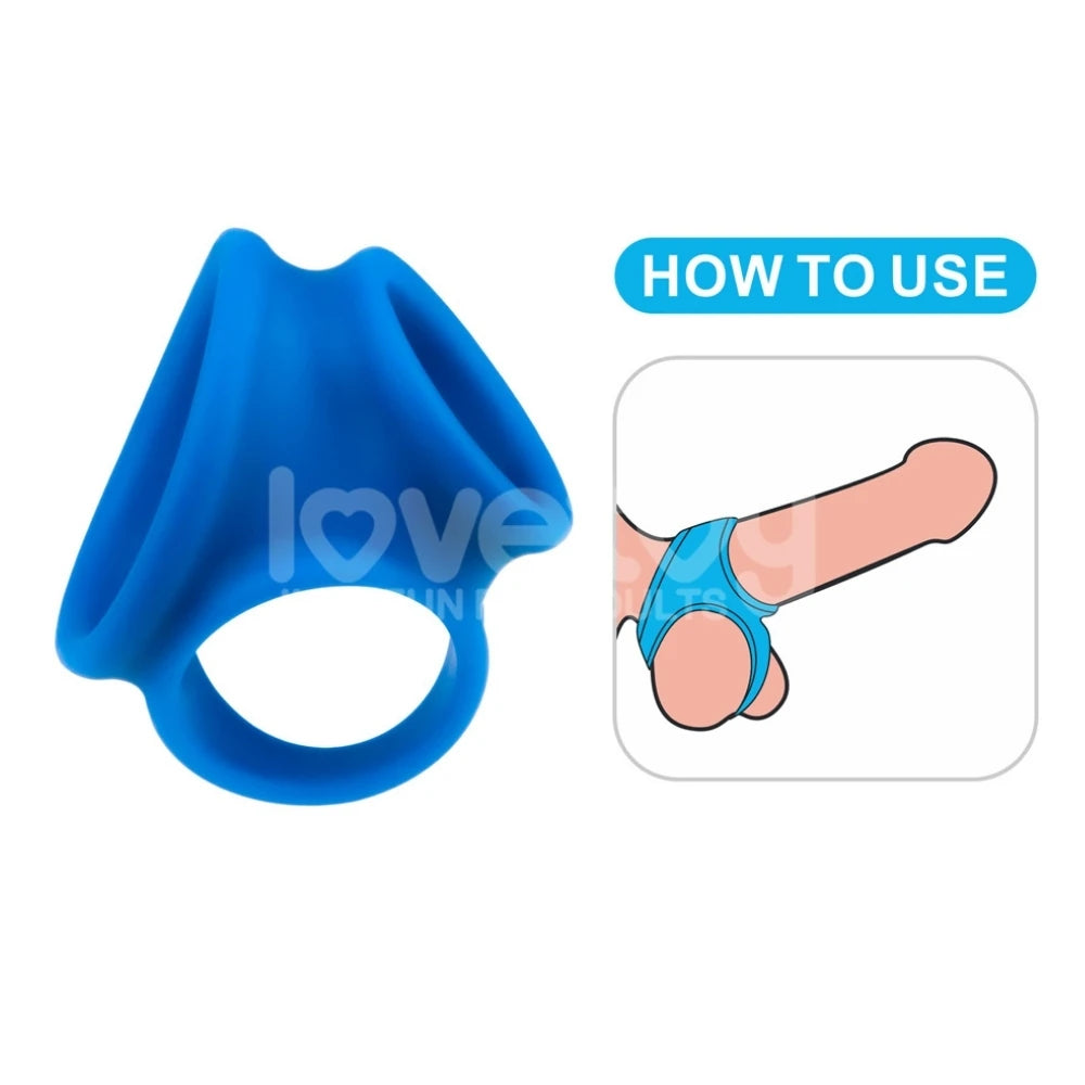 Lovetoy Pinnacle Pro Trio Grip Enhancer Sleeve Testis Destekli Penis Kılıfı LV443015