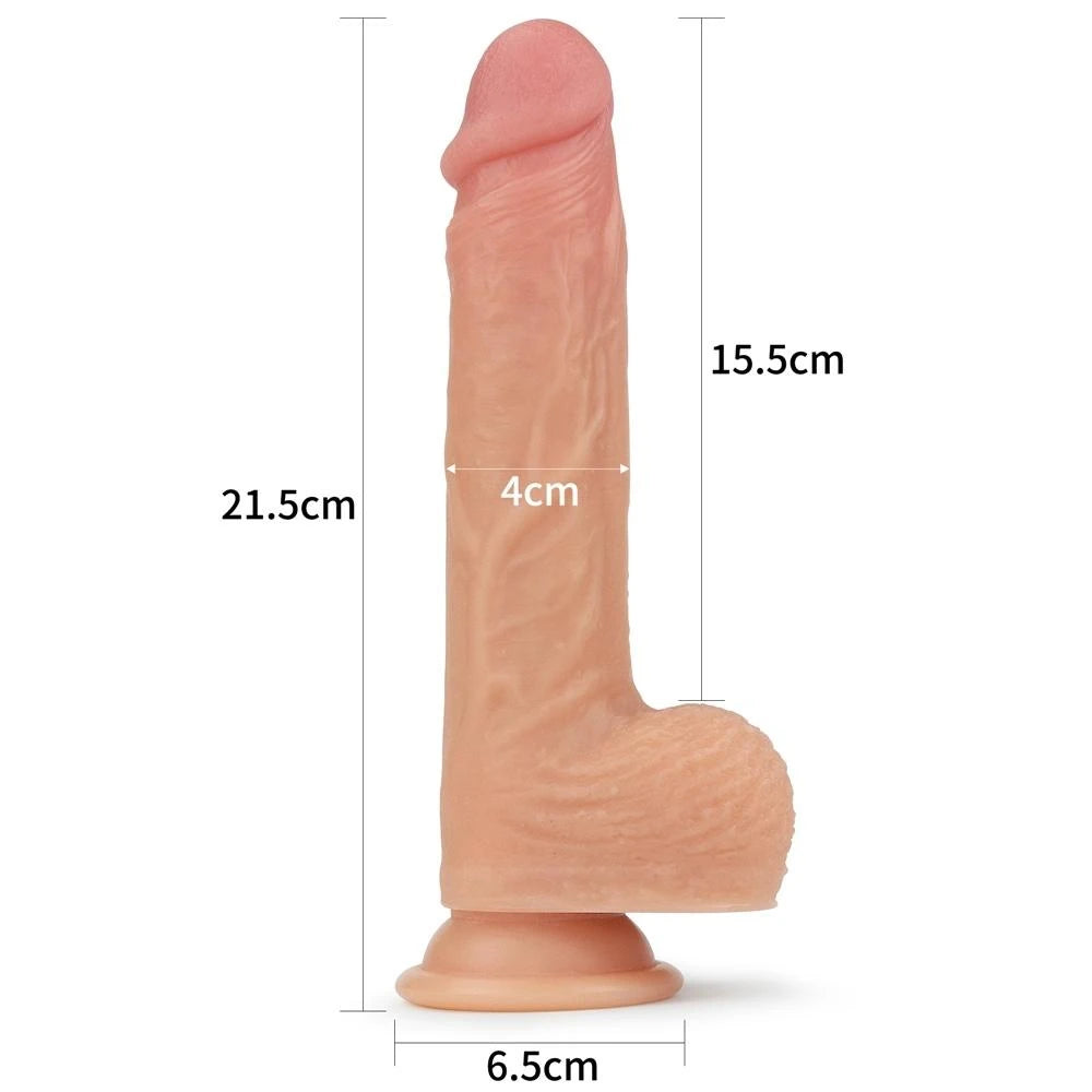Lovetoy Liam Dual Layered Silicone Dildo Dönebilen Realistik Penis LV4031