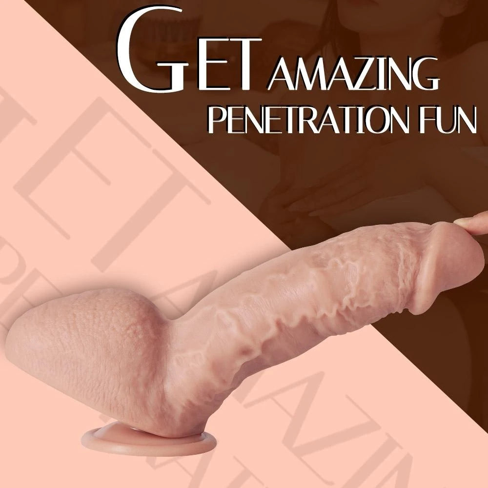 Xise Dildo Series Neptune Natural Doku Realistik Penis XS-WBB10052-Flesh