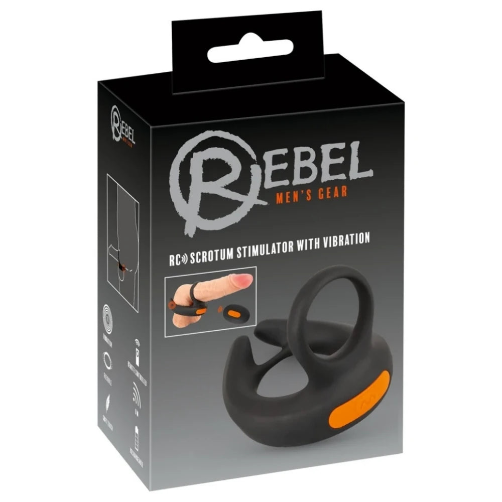 Rebel Men's Gear RC Scrotum Stimulator With Vibrations Titreşimli Penis Halkası