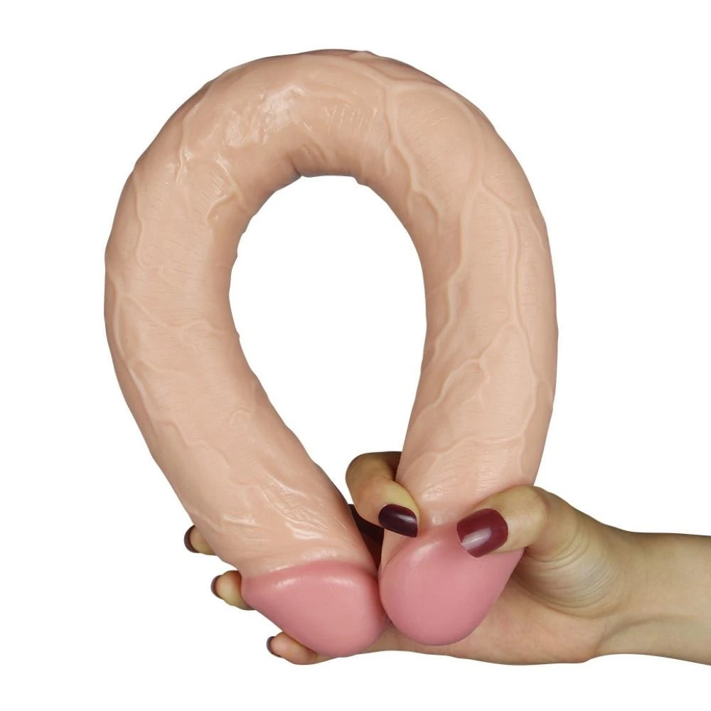 Lovetoy King Size 43 cm Realistik Ultra Esnek Çift Taraflı Penis