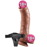 Shequ Dildo Series Yedda Natural Doku 24 Cm Belden Bağlamalı Realistik Penis